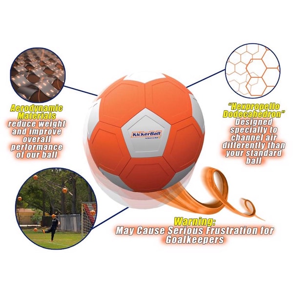 KickerBall Swerve Ball Sports Soccer Ball 1 Pk